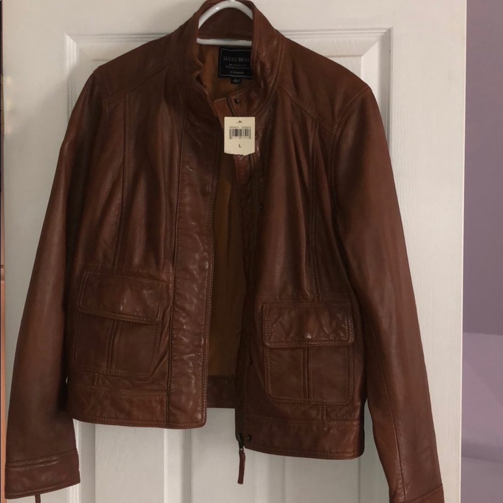 Lucky Brand | Tan Leather Jacket